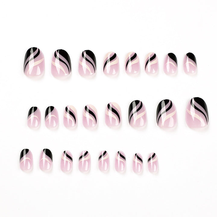 Artful Nail Art with Elegant Wave Design Kalsten