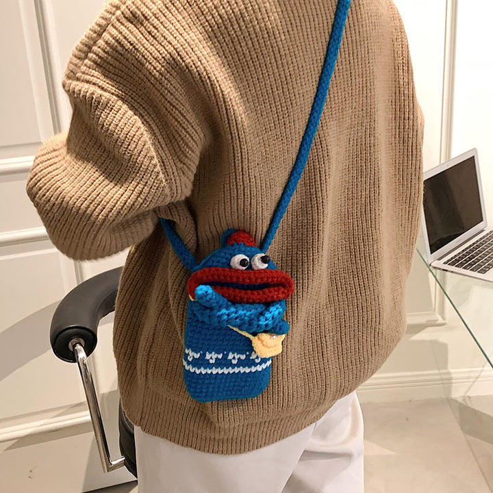 Fun Character Crochet Crossbody Bag