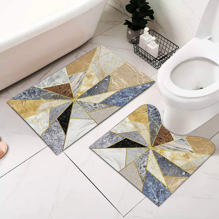 Abstract Geometric Bath Mat Set