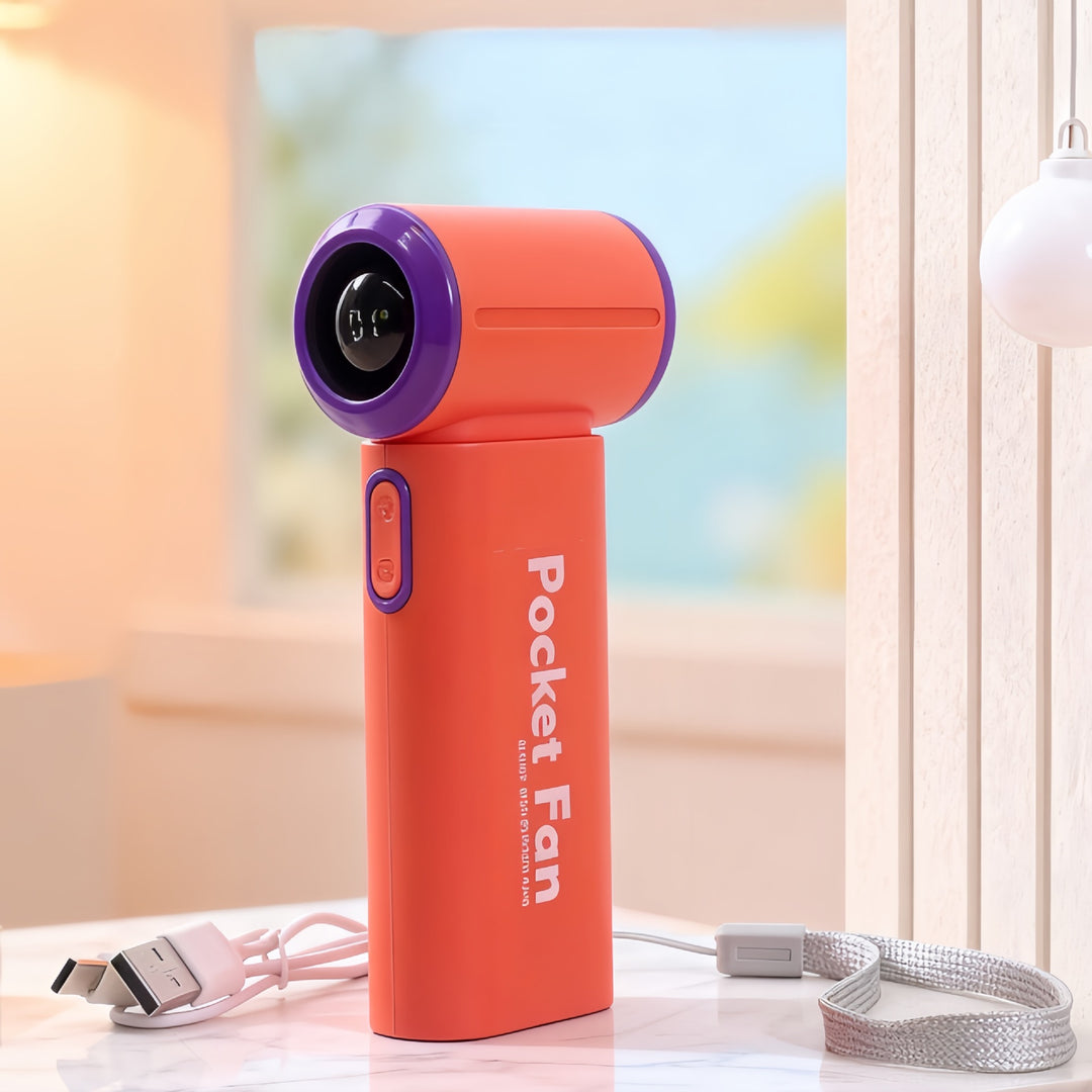 Women Portable USB Fan with Digital Display Kalsten