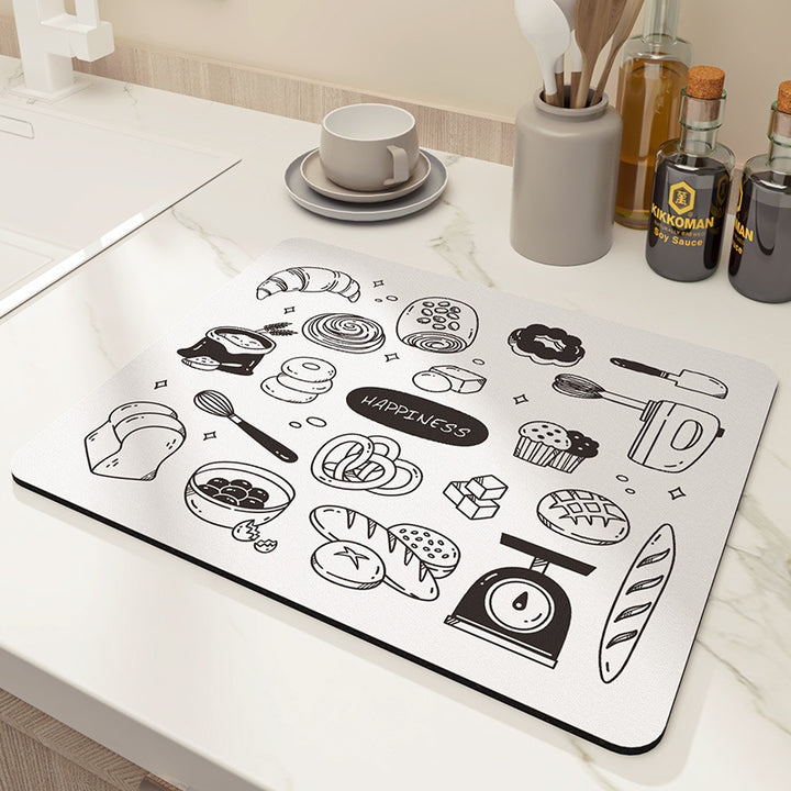 Decorative Floral Kitchen Mat