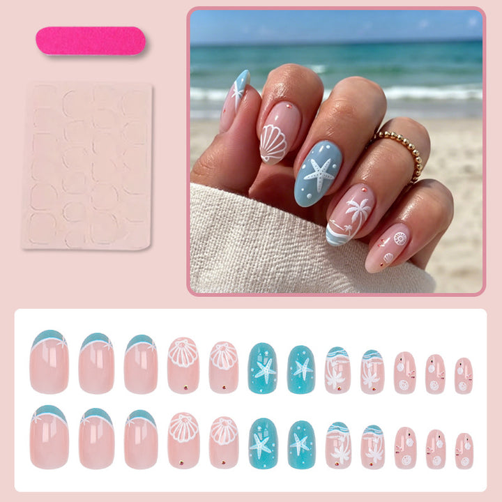 Artificial nail set with maritime details Kalsten