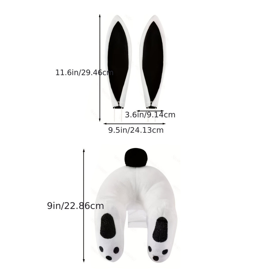 Plush costume with rabbit ears
