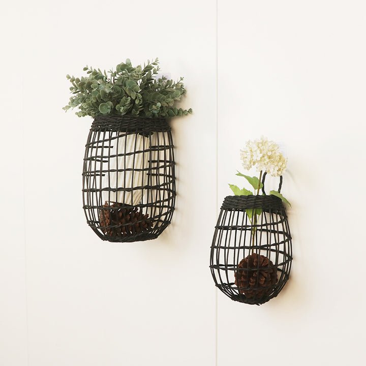 Handmade decoration basket made of natural material Kalsten