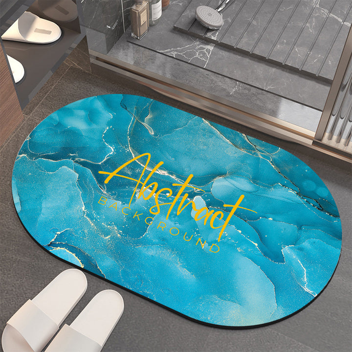 Luxurious Abstract Marble Bath Mat Kalsten