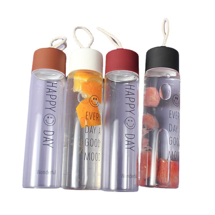 Ladies High Quality Glass Drinking Bottle with Carabiner Kalsten