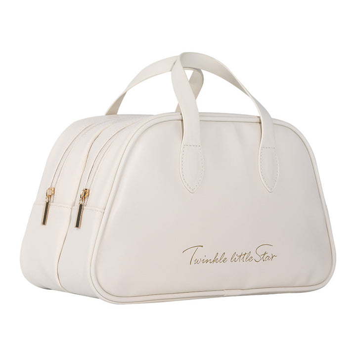 Cosmetic Organizer Bag With Double Zipper And Elegant Carry Handle Kalsten