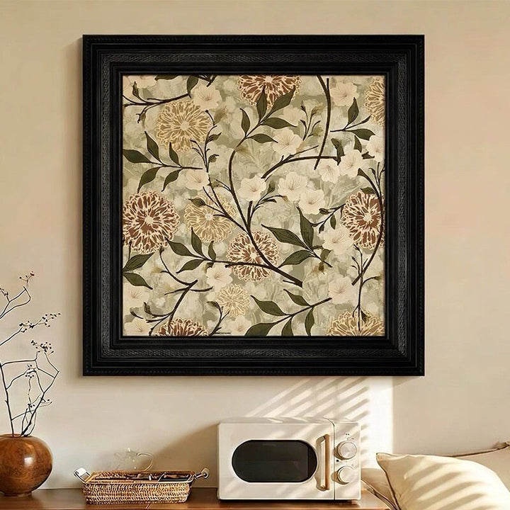 Framed Floral Art Piece