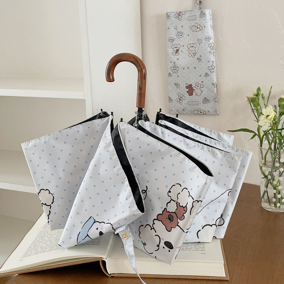 Women's Folding Umbrella with Playful Animal Design Kalsten