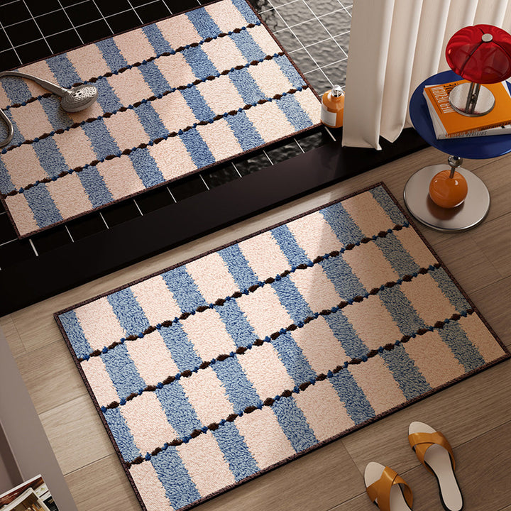 Geometric Pattern Non-Slip Bath Mat