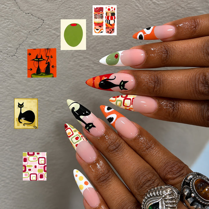 Art nail set with artistic designs Kalsten