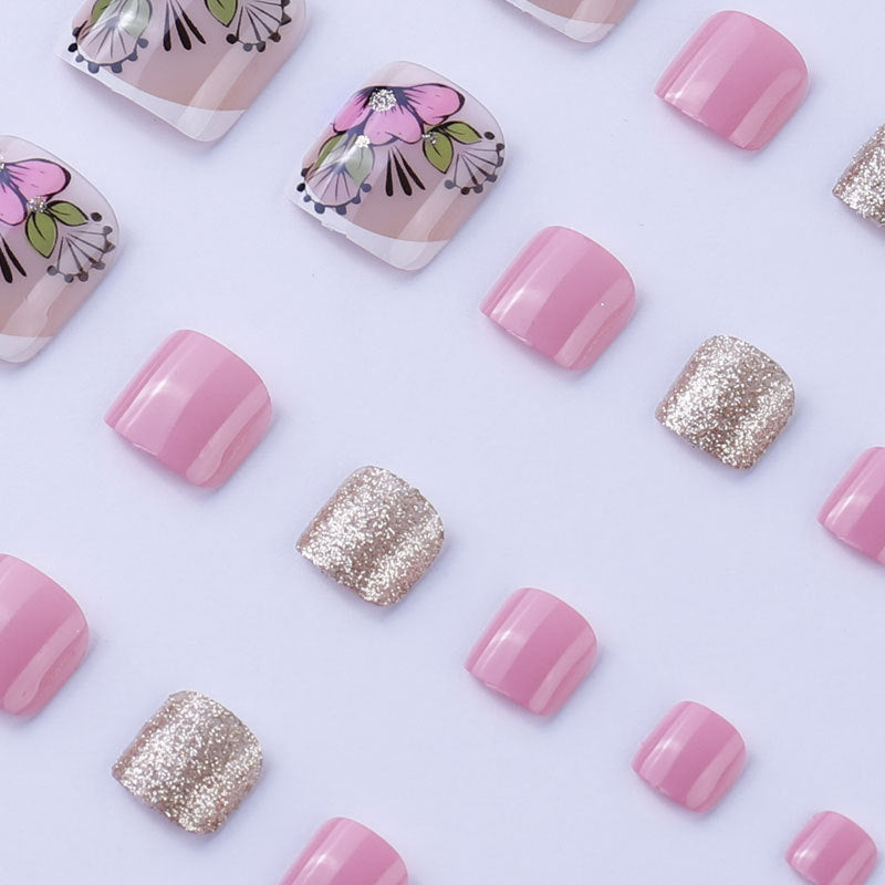 Artistic Floral Pedicure Set