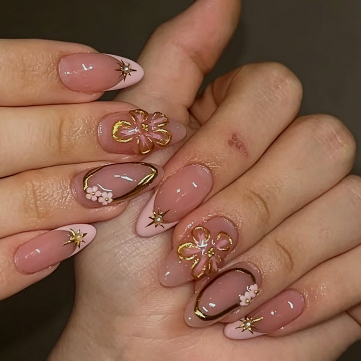 Art Nail Set with Blooming Designs Kalsten