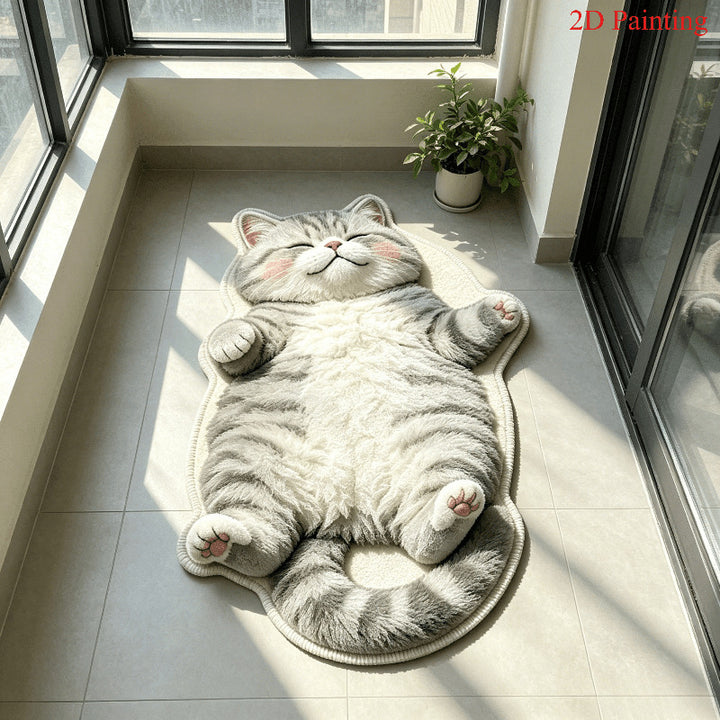 Cat-Themed Plush Area Rug