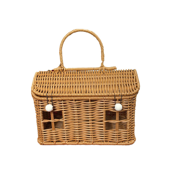 Women's stylish braided basket with rounded roof Kalsten
