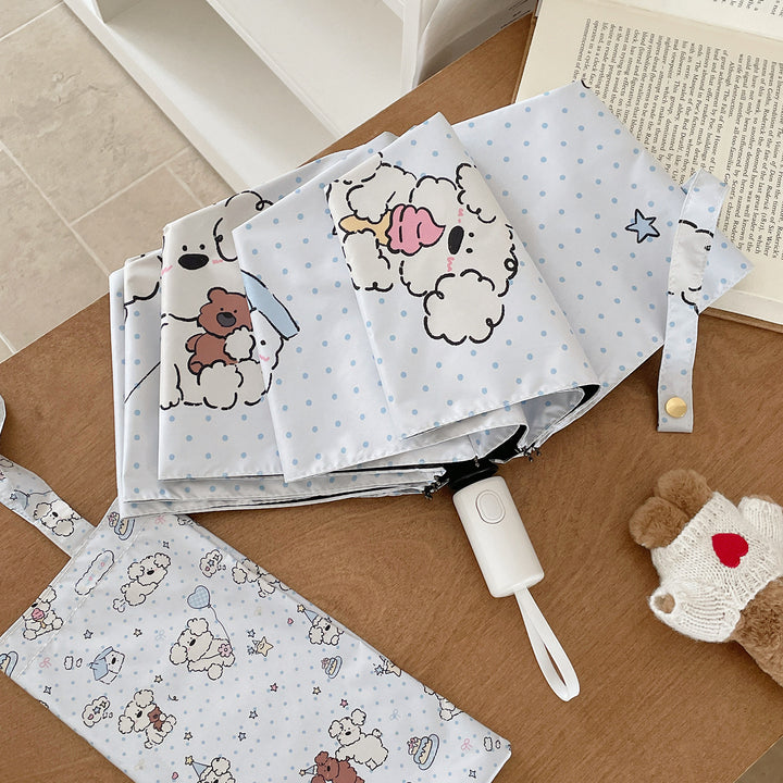 Women's Folding Umbrella with Playful Animal Design Kalsten