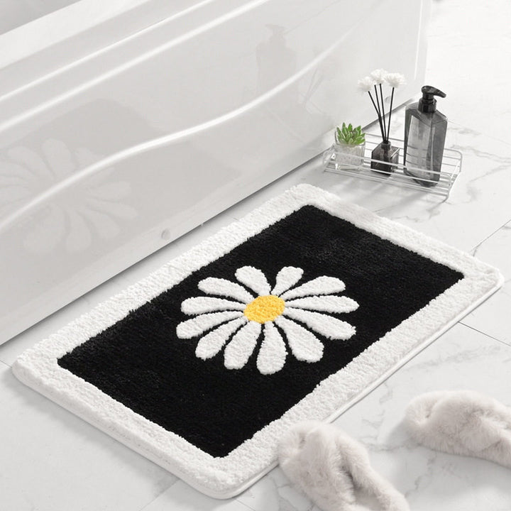 Floral Pattern Bath Rug