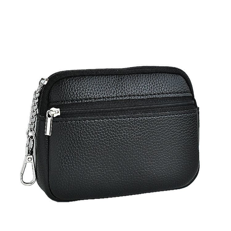 Compact Leather Zippered Card Wallet Kalsten