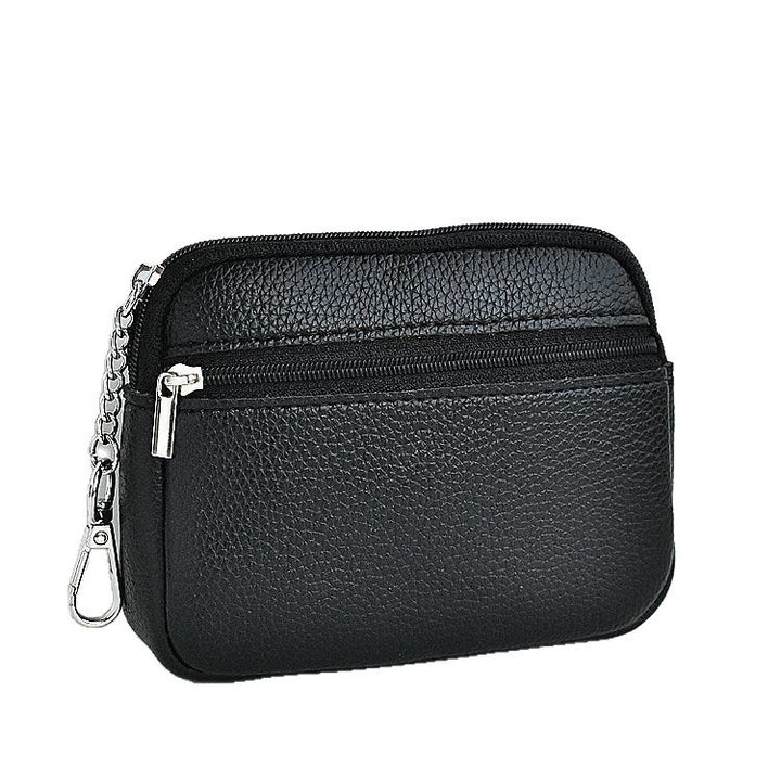 Compact Leather Zippered Card Wallet Kalsten