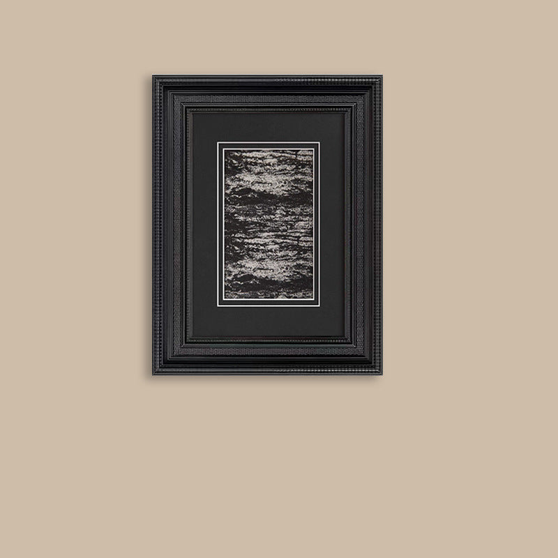 Framed Abstract Black and White Artwork