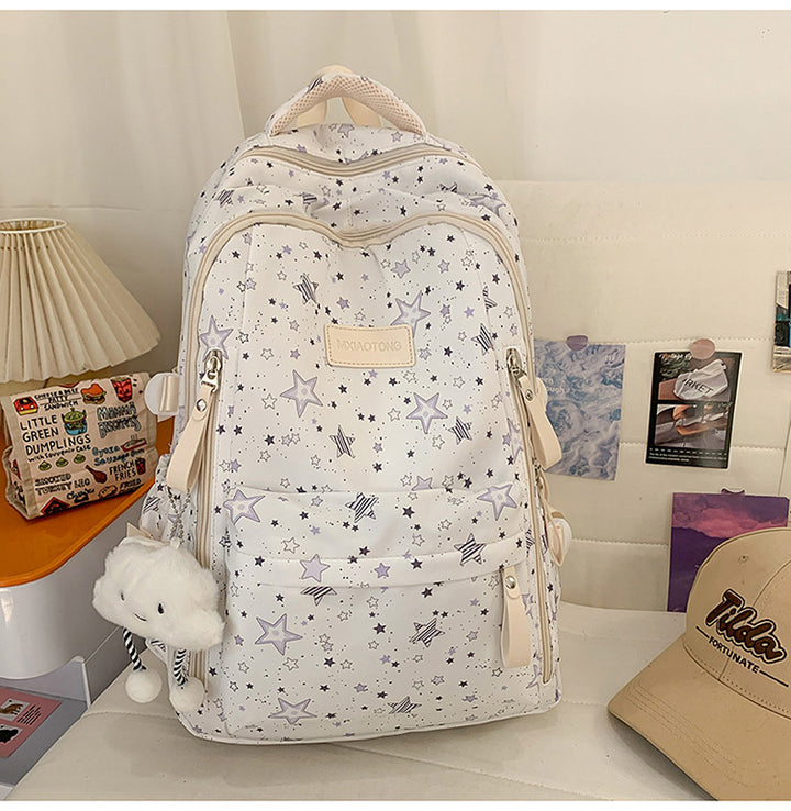 Star-Patterned Comfort School Backpack Kalsten