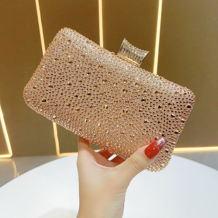 Glittering Crystal-Studded Evening Clutch