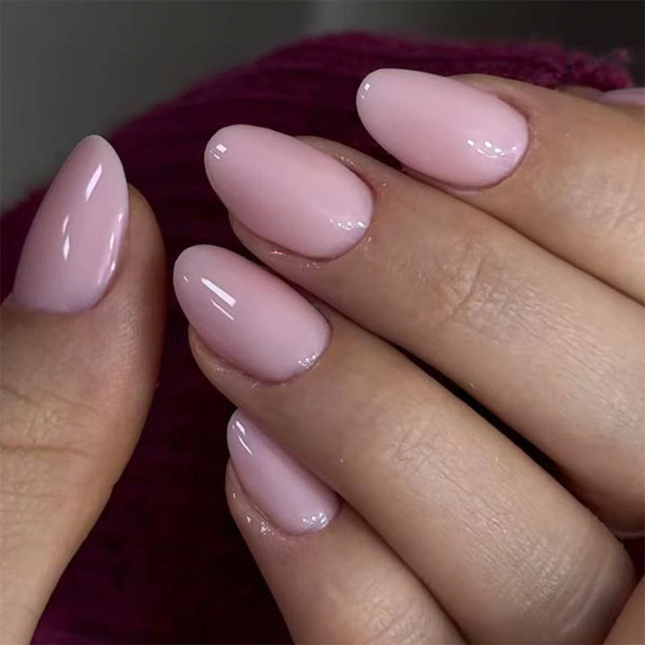 Glossy Elegant Almond-Shaped Press-On Nails