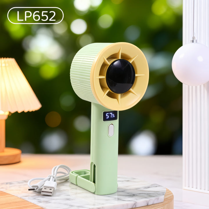 Women's portable handheld fan with LED display and USB connection Kalsten