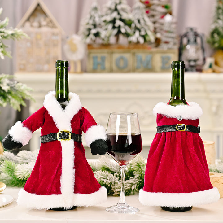Wine Bottle Santa Costume Cover
