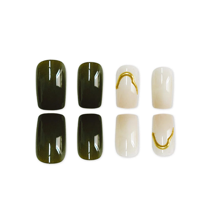 Elegant Press-On Nail Enhancements with Unique Design Kalsten