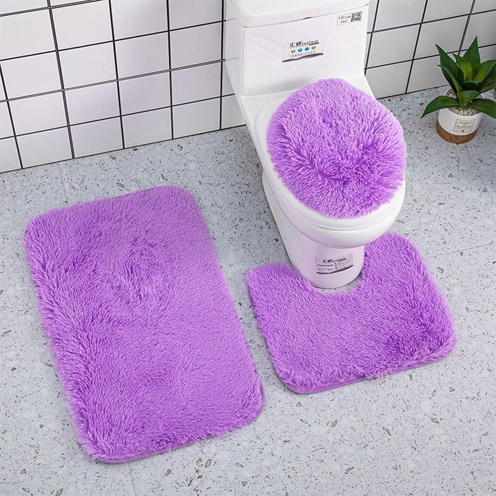Plush Bathroom Rug Set
