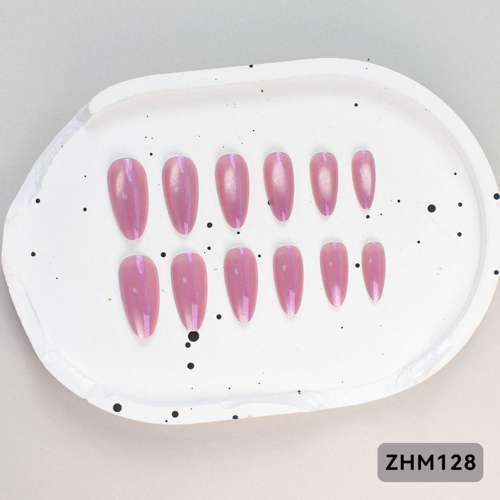 Artistic Press-On Nail Set with Cherry Blossom Design Kalsten