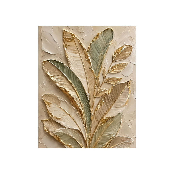 Textured Leaf Canvas Art