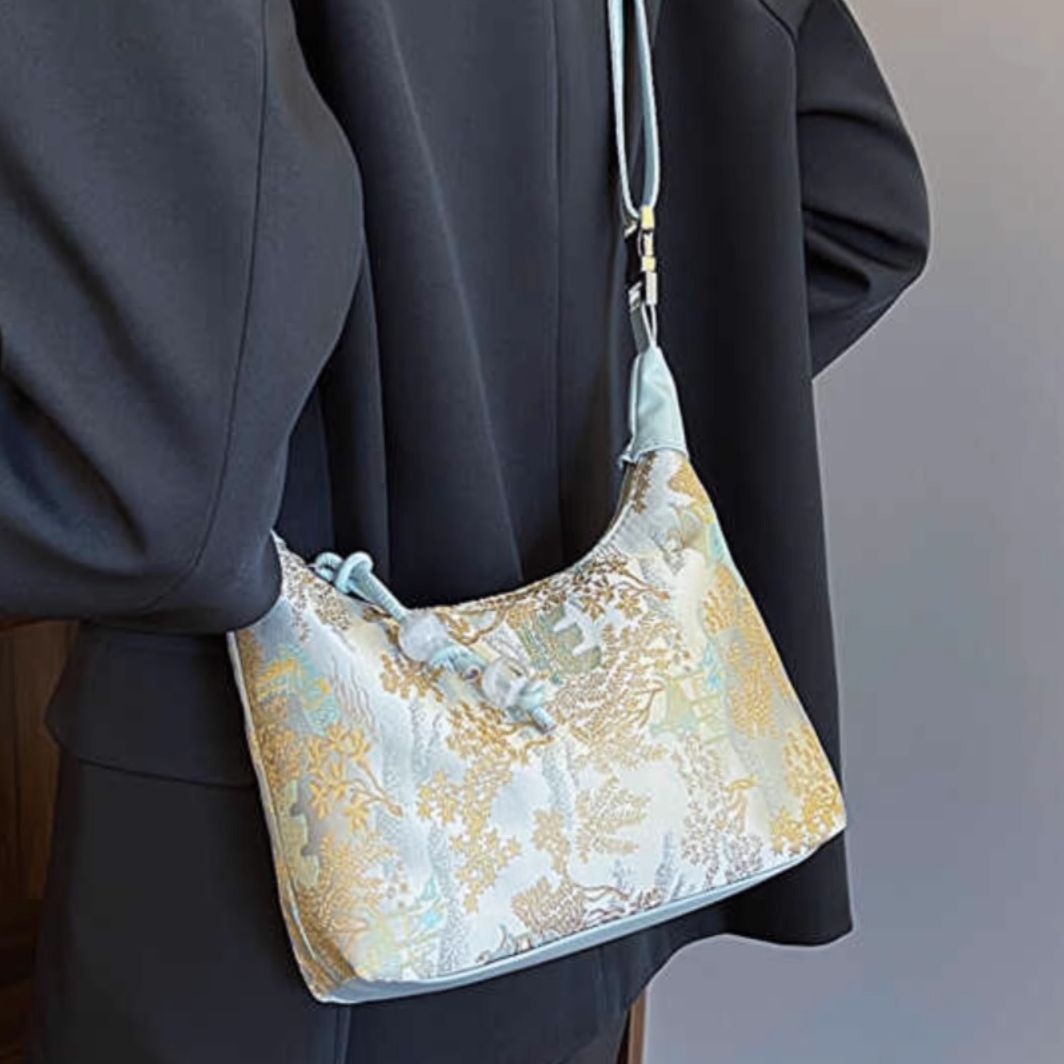 Floral-Patterned Handheld Evening Bag Kalsten