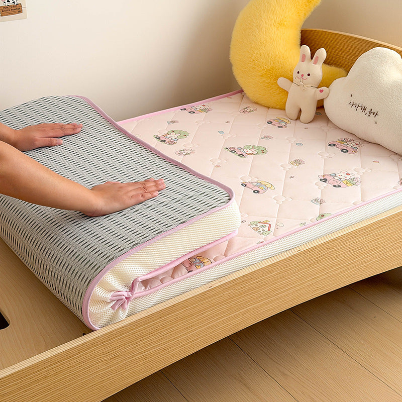 Children's mattress topper breathable with 3D mesh, foldable and non-slip