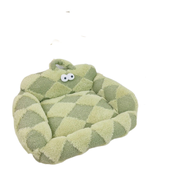 Cozy Diamond-Patterned Dog Bed