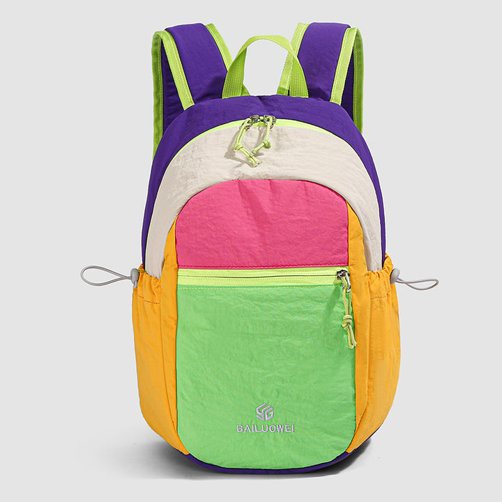 Colorful Multi-Panel Backpack