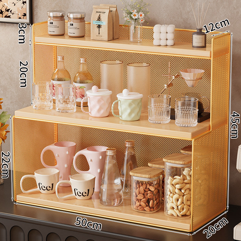 Three-Tiered Metal Kitchen Storage Rack Kalsten