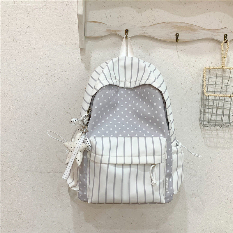 Charming Striped Patterned Backpack Kalsten