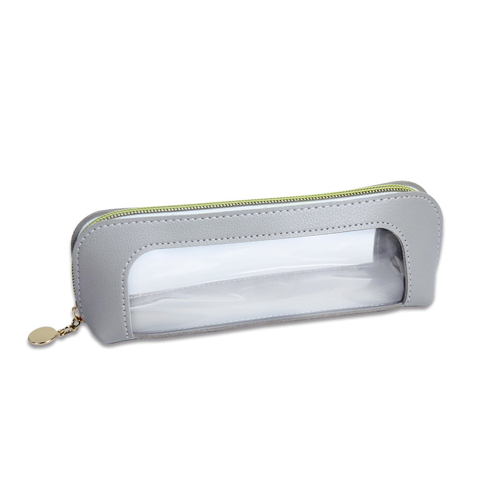 Transparent Pouch with Gold Accents