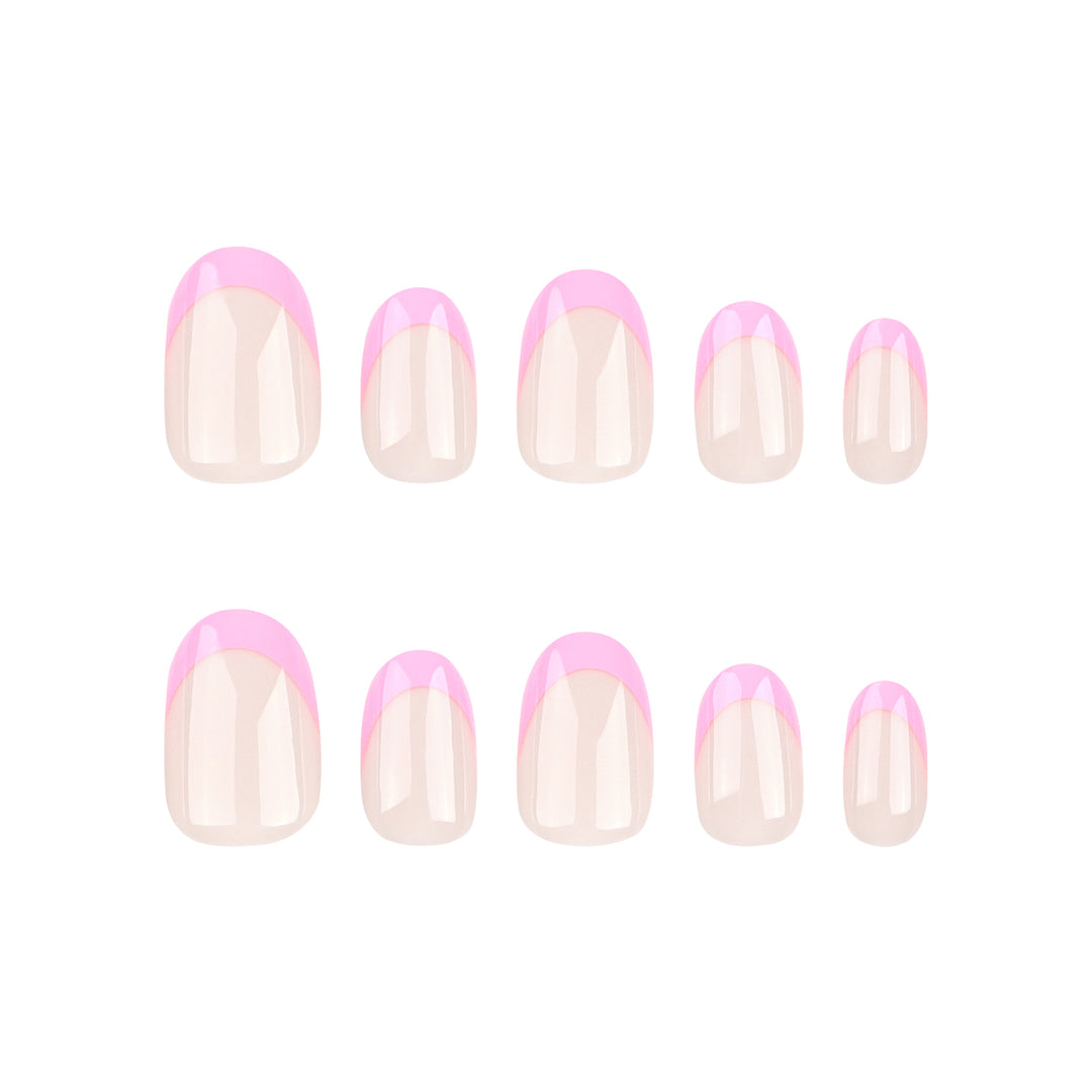 Artistic Nail Art with Gloss Finish and Elegant French Tip Kalsten