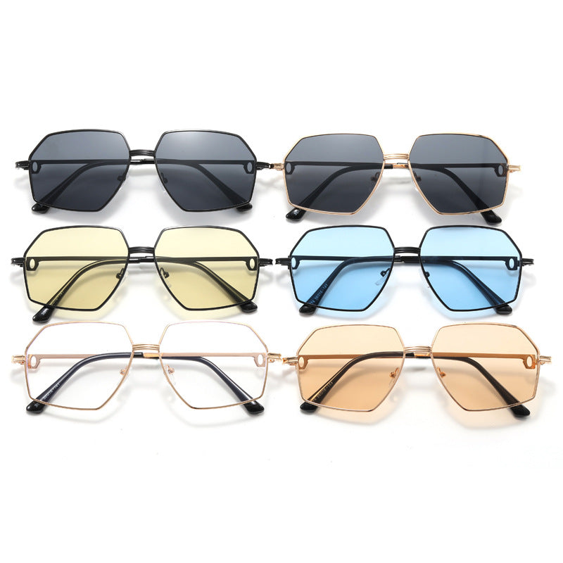 Ladies Stylish geometric sunglasses with elegant metal frame Kalsten