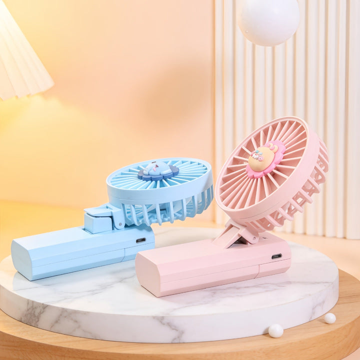 Women's Portable Mini Handheld Fan with Cute Lion Design Kalsten