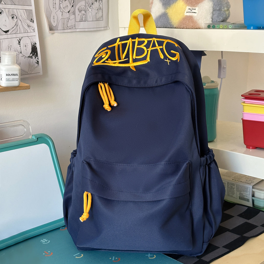 Casual Backpack with Cute Plush Keychain Kalsten