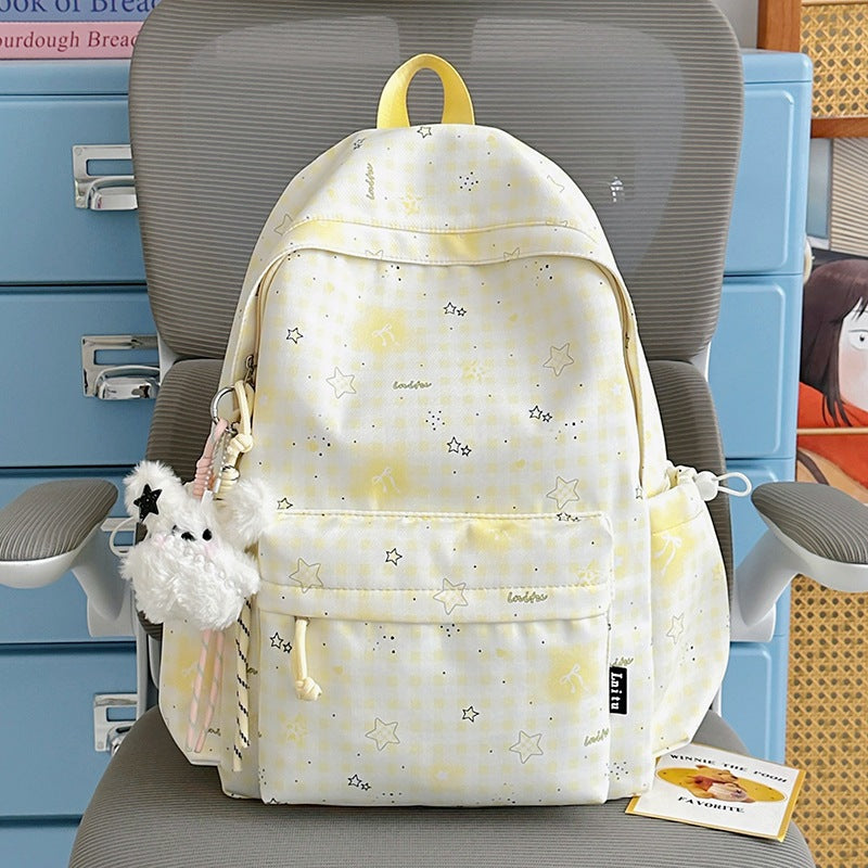 Stylish Checkered Print Backpack Kalsten