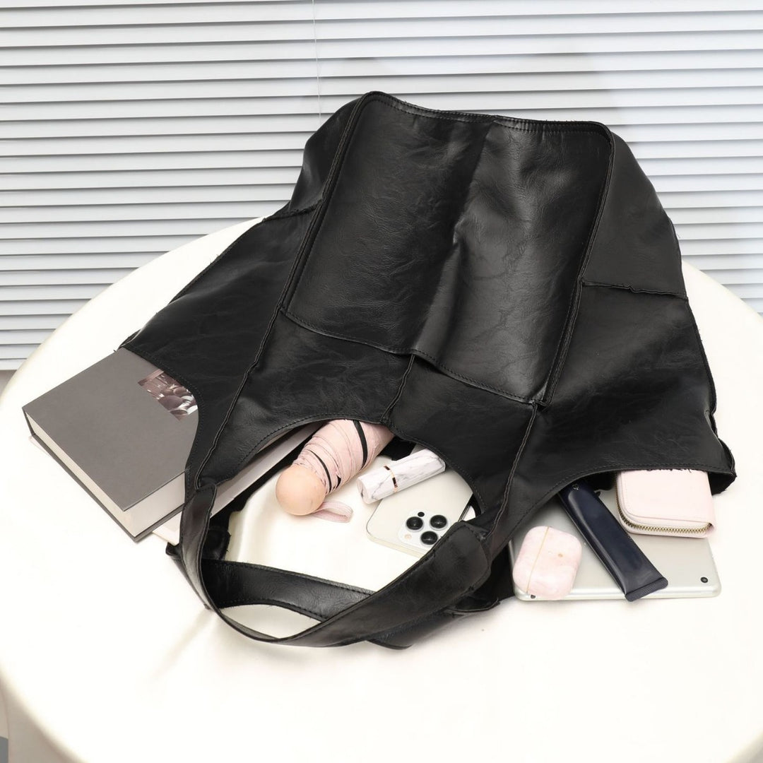 Distressed Leather Large Tote Bag
