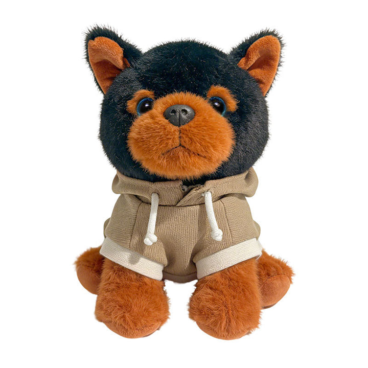 Plush Sitting Puppy in Hooded Sweatshirt Collectible Soft Toy Kalsten