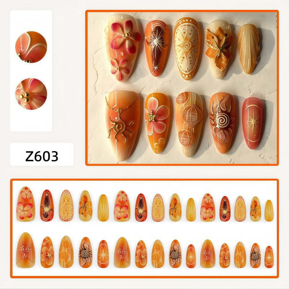 Artificial nails with elegant floral design Kalsten