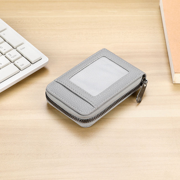 Premium Leather Zippered Cardholder