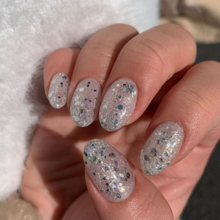 Sparkling Glitter Press-On Nail Set Kalsten